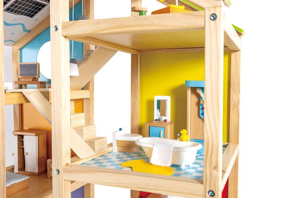 HAPE Puppenhaus "Vier-Jahreszeiten", möbliert