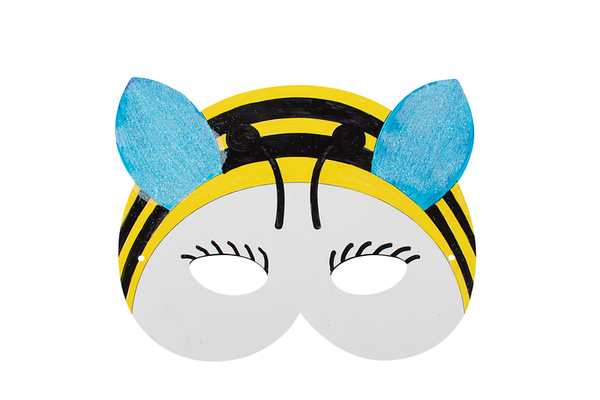 Insekten-Masken, weiß, 16 Stück