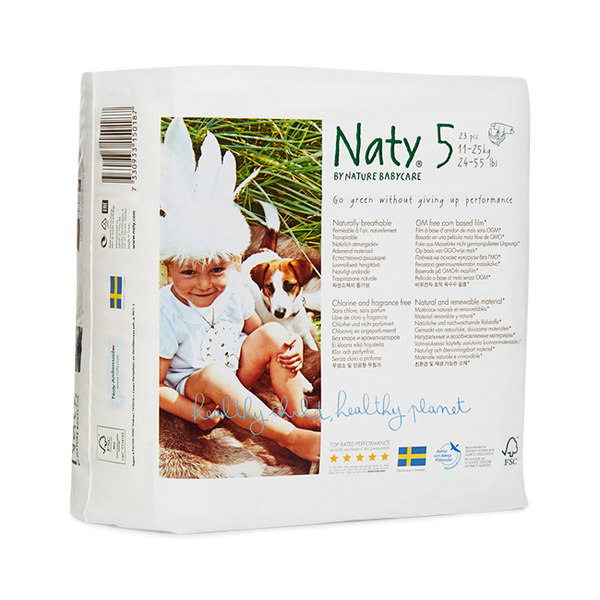 NATY Ökowindeln, Größe 5 (11-25 kg), 22 Stück
