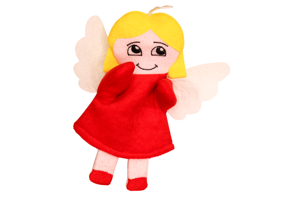 engel, plüschtier, kuscheltier, rote robe, engelchen