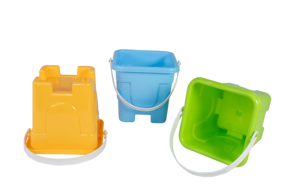 Eckiger Sandspieleimer, 12 x 12 x 12 cm, 1 Stück 