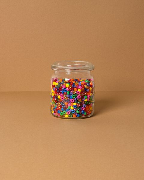 FOLIA Perlen-Mix, 9 mm, Großpackung, 500g, Farbe wählbar