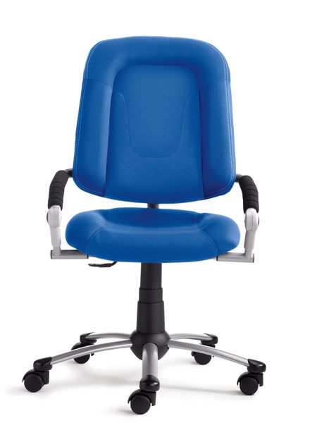 büro stuhl, rolle, blau, schreibtischstuhl, polsterung