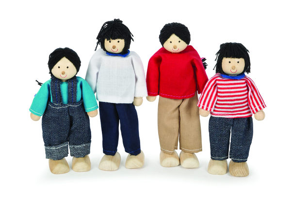 Biegepuppen Asiatische Familie, 4 Stück Biegepuppen Asiatische Familie, 4 Stück