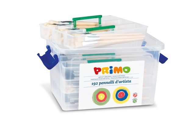 Schul- und Kindergartenbox mit 192 Pinseln verschiedener Grössen