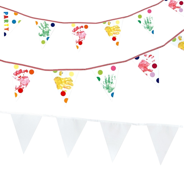 FOLIA Wimpelkette zum Selbstgestalten, 2 Stück