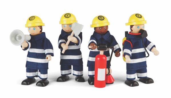 Biegepuppen Feuerwehrmänner, 4 Stück Biegepuppen Feuerwehrmänner, 4 Stück