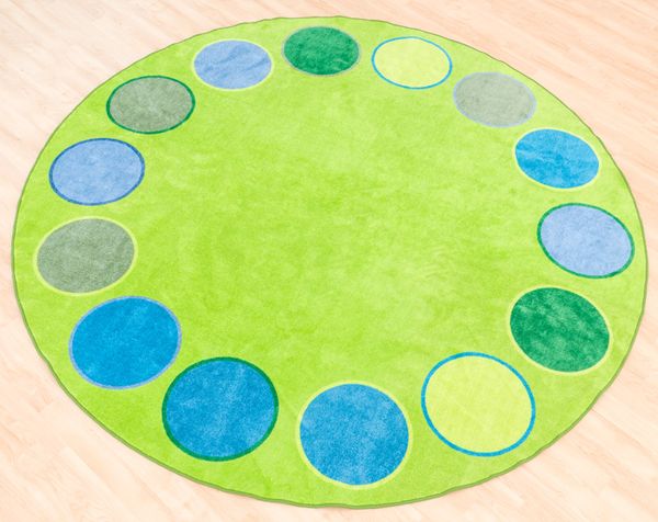 BETZOLD Riesen-Rundteppich - Dots, rund, Ø 300 cm, Oberseite 100% Nylon