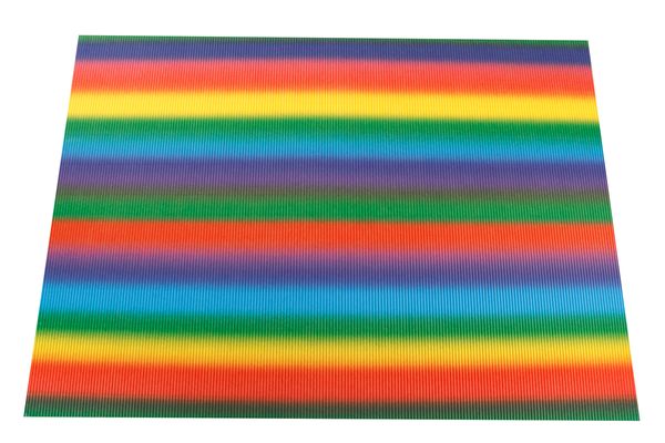 FOLIA Regenbogen-Wellpappe 50 x 70 cm, 10 Bogen