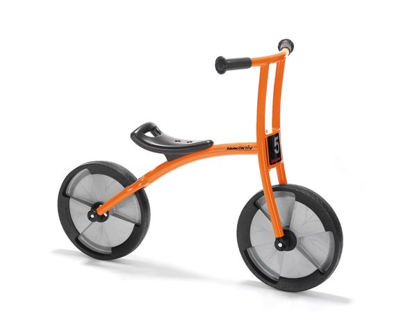Kinderfahrrad, Dreirad, Balancebike, orange, Gummireifen