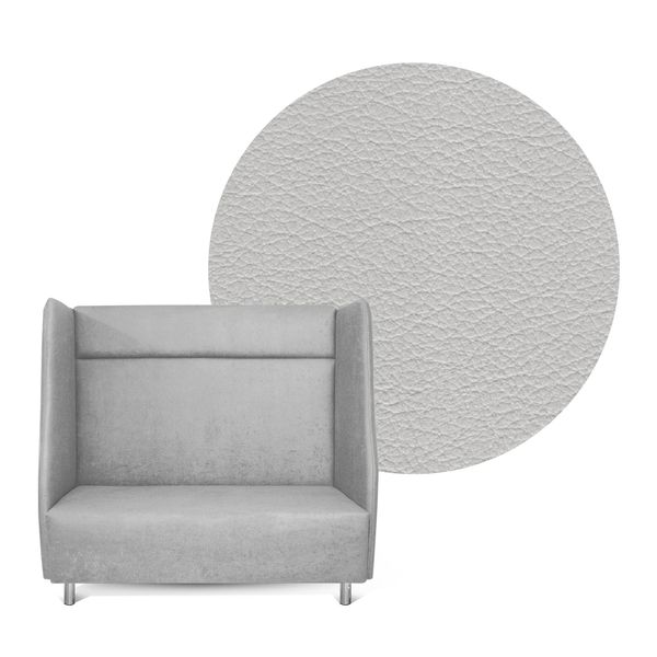 Akustiksofa High Back, SH 43 cm - Bezugfarbe und Stoff wählbar