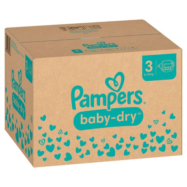 PAMPERS Baby Dry Gr. 3 Midi (6-10kg), 222 Stk.