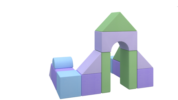 KITAEINKAUF Schaumstoff-Bausteine Happy Castle Set Midi, 16 Teile, Farbe wählbar