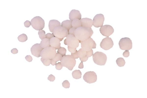 ELVIRAS Pompons, 100 Stück, gemischte Größen, Farbe wählbar