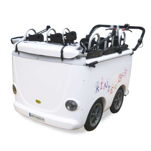 Kinderbus 4- oder 6-Sitzer, handgeschoben - weiß