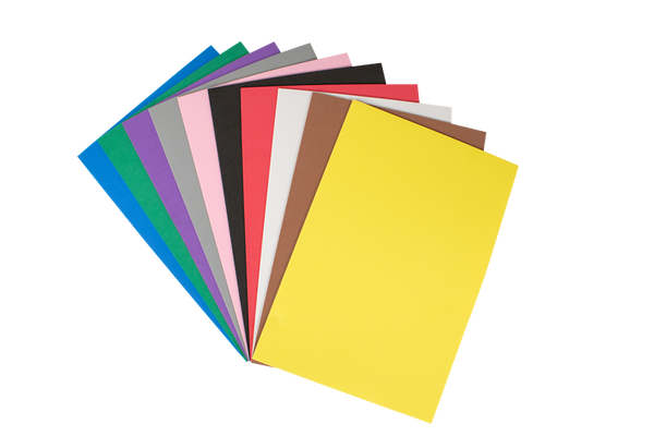 ELVIRAS Moosgummi, Mischpackung 10 Bogen 20x30cm, bunt sortiert