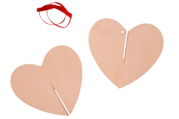 3D Herz aus Holz, 6 Stück (SONDERANGEBOT) 3D Herz aus Holz, 6 Stück (SONDERANGEBOT)