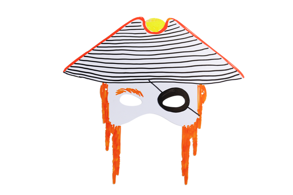 Piraten-Masken, weiß, 16 Stück