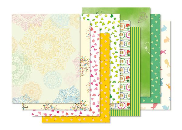 Motivbogen Frühling, Vario Karton und Matt-Line, 10 Bogen Motivbogen Frühling, Vario Karton und Matt-Line, 10 Bogen