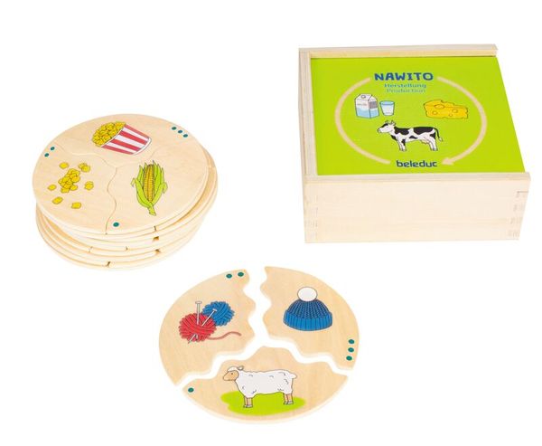 Nawito Puzzle - Herstellung, 10 Puzzles mit je 3 Teilen, ab 4 Jahre Nawito Puzzle - Herstellung, 10 Puzzles mit je 3 Teilen, ab 4 Jahre