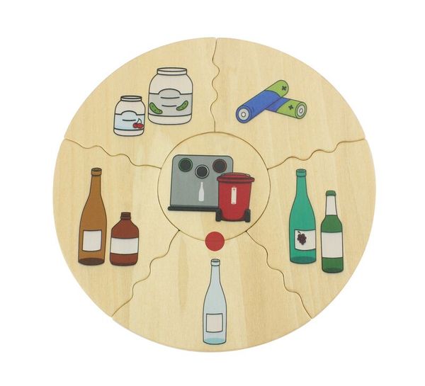 Humanico Mülltrennung, 30 Holz-Puzzleteile, ab 4 Jahre Humanico Mülltrennung, 30 Holz-Puzzleteile, ab 4 Jahre