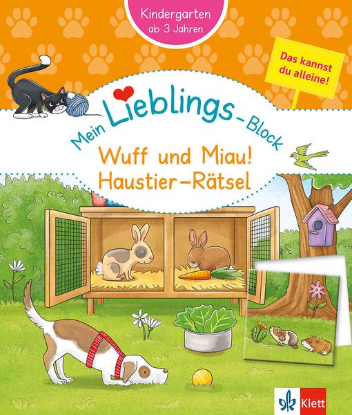 Klett Mein Lieblings-Block: Wuff und Miau! Haustier-Rätsel