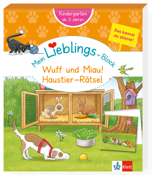 Klett Mein Lieblings-Block: Wuff und Miau! Haustier-Rätsel