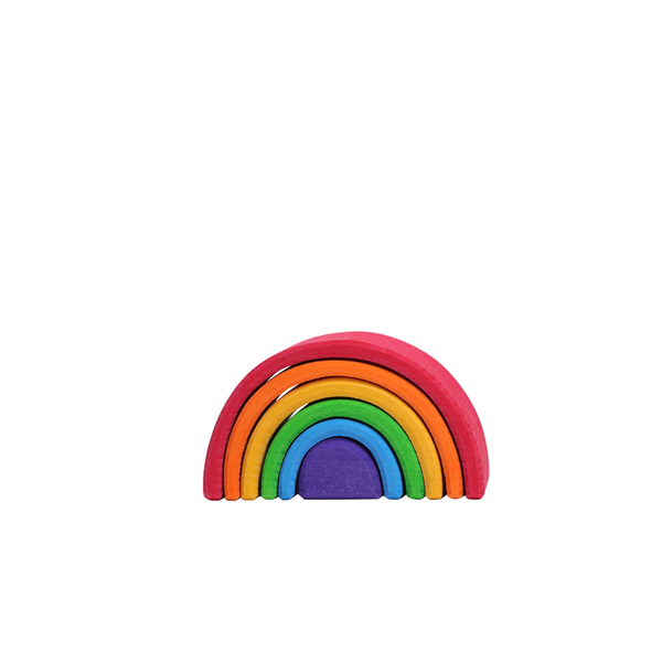 Holzspielzeug, Regenbogen, Bogen, Farbige Ringe, Kleinkindenspielzeug
