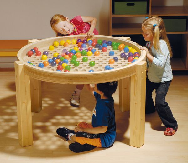Holz-Tisch, Kugelbahn, Bälle, Spielzeug, Kinder