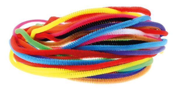 ELVIRAS Pfeifenputzer Mix, 120 cm lang, Ø 3 mm, farbig sortiert, 100 Stück