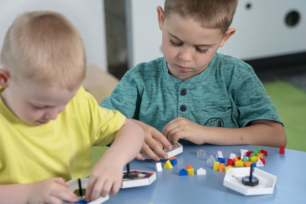 Kinder, Puzzle, Bausteine, Spielzeug, Kleinteile
