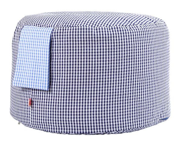 Sitzpouf, Pouf, Gehäkelte Pouf, Stoffhocker, Gingham Muster