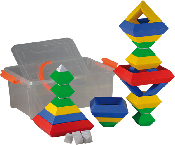 3D Regenbogen Pyramide, 30 Bausteine