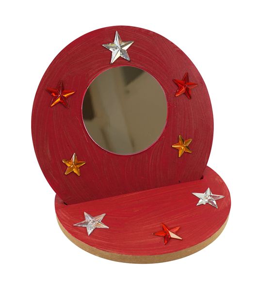 MDF-Tischspiegel zum Stellen, 16x15 cm MDF-Tischspiegel zum Stellen, 16x15 cm