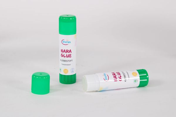 ELVIRAS Klebestifte Transparent 35 g, Vorteilspack 72 Stk. (60 Stk. + 12 Stk. gratis)