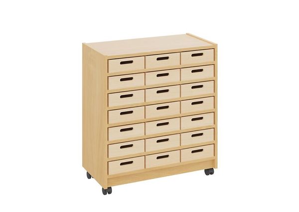 Materialschrank mit kleinen Kästen ohne Sichtfenster, Varianten wählbar