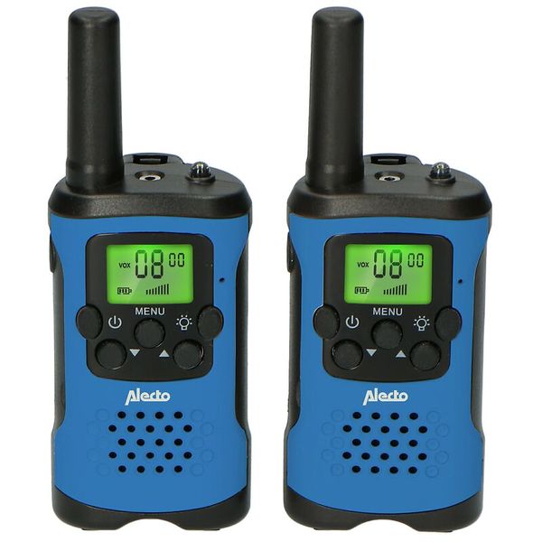 Walkie-Talkie, Zwei-Wege-Funkgerät, Tragbares Funkgerät, Blaues Gerät, Antenne