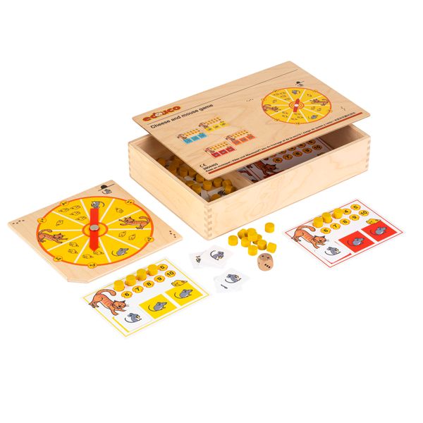  Brettspiel, Würfel, Holzkiste, Drehrad, Tokens
