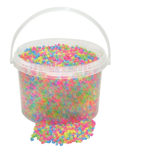 Bügelperlen im Eimer, Pastell-Mix, 20.000 Stück Bügelperlen im Eimer, Pastell-Mix, 20.000 Stück
