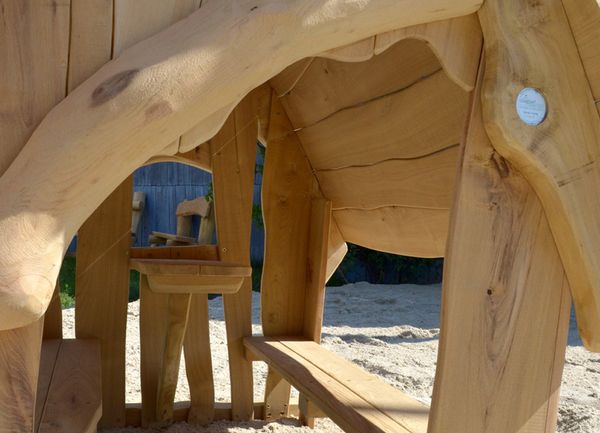 holzstuhl, holz, schaukel, outdoor, spielplatz