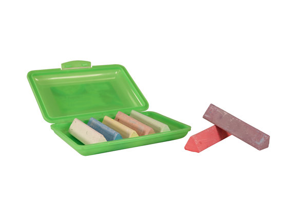 Spielplatzkreide in Lunchbox, 7 Farben Spielplatzkreide in Lunchbox, 7 Farben