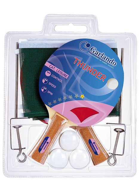 Tischtennis-Spielset, inkl. 2 Schläger, 3 Bälle und Ersatznetz