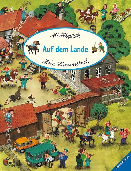 Kinderbuch, Landschaft, Menschen, Tier, Häuser
