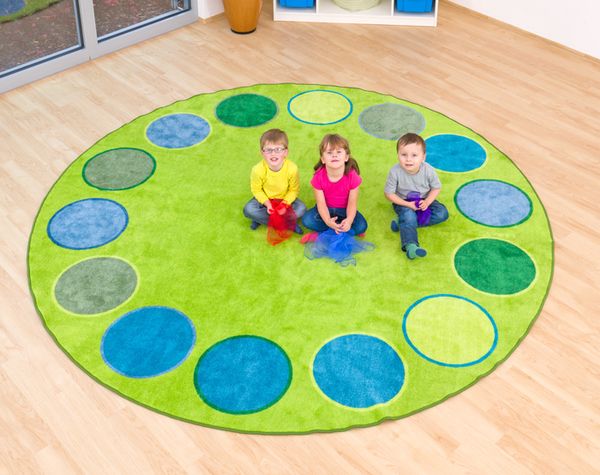 BETZOLD Riesen-Rundteppich - Dots, rund, Ø 300 cm, Oberseite 100% Nylon
