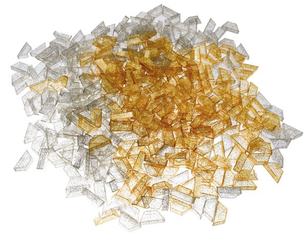 Ecko große Dreiecke gold und silber, 500 Stück