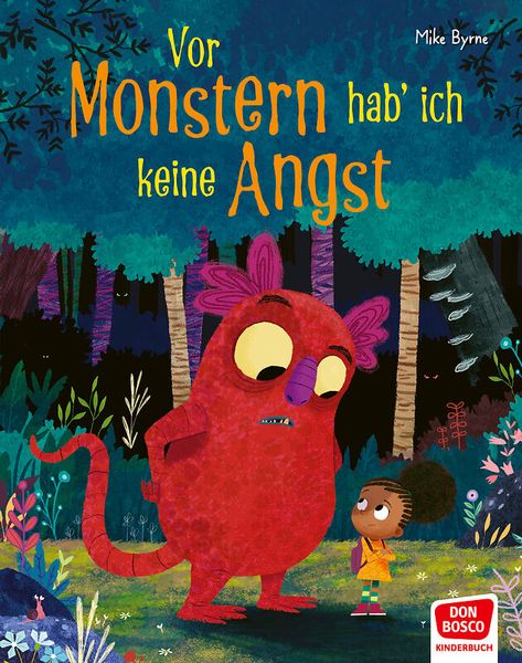 Kinderbuch, Monsterfigur, Waldszene, Illustration, Kind protagoni