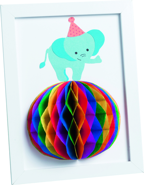FOLIA Wabenpapier Regenbogenfarben, 34,5 x 49,5 cm, 5 Bogen