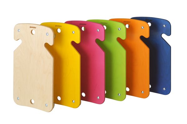 Lederscheibe, Pedalo Board, Farbige Boards, Kinderboard, Tragegriff, Holzboard