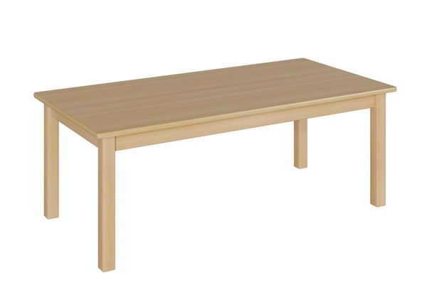 Rechtecktisch, 160x80 cm, Dekor Buche, Zarge, Tischbeine aus Holz