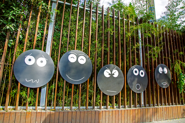Kreidetafel Emotionen - Outdoor - 5er Set